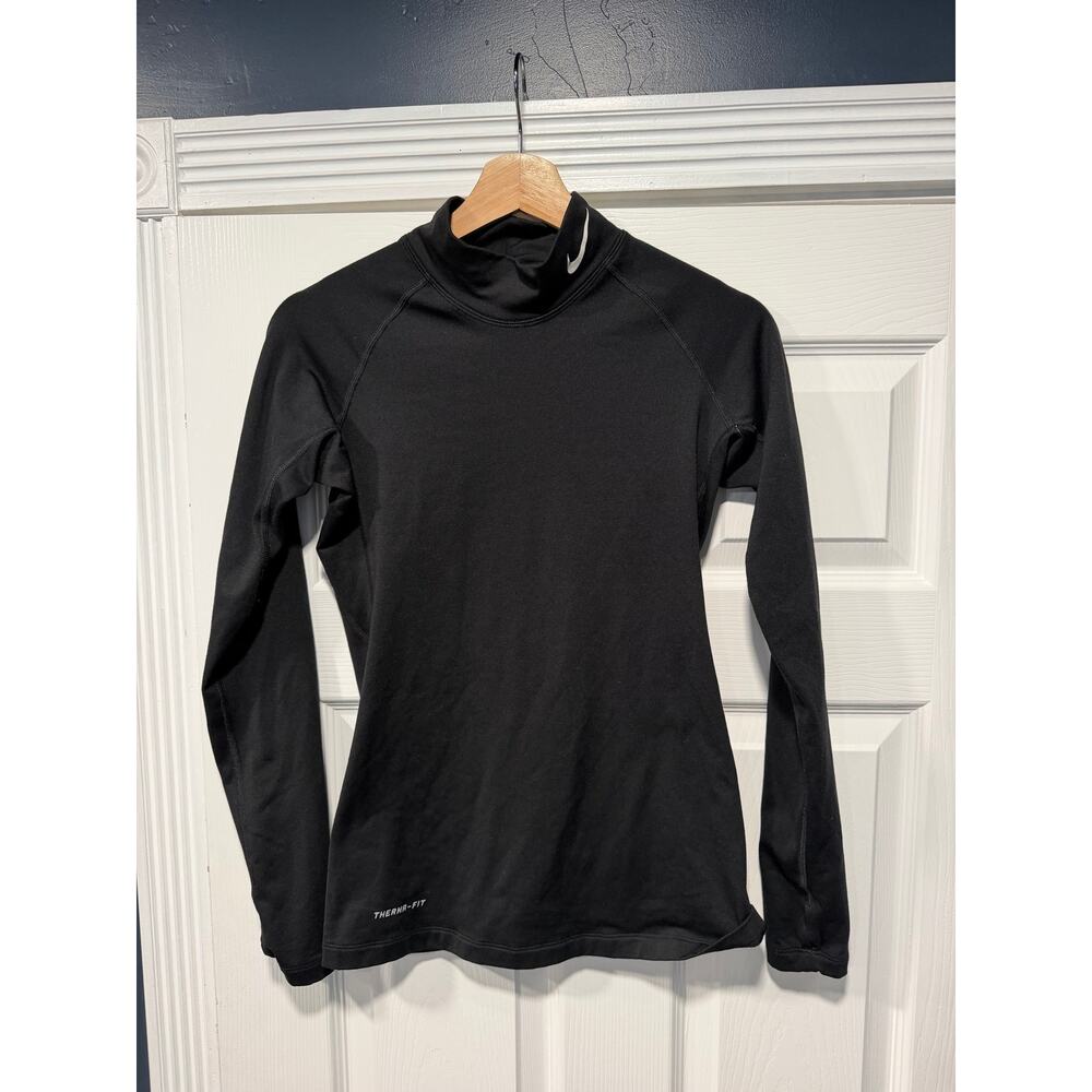 Nike Pro Combat Dri-FIT Mock Neck Compression Shirt Black Women’s Small